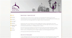 Desktop Screenshot of berliner-dom-stiftung.de