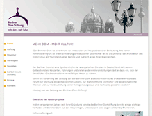 Tablet Screenshot of berliner-dom-stiftung.de